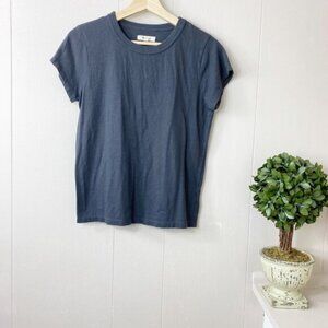 Madewell Dark Grey Crew Neckline Short Sleeve Top Size Small